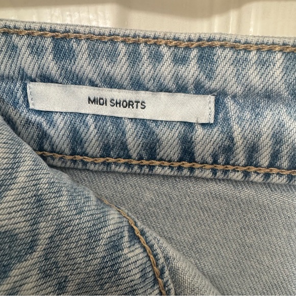 Ava & Viv Light Blue Denim Midi Shorts Women’s Plus Size 26 High Rise Relax Fit - Picture 4 of 10